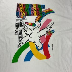 Vintage Expo 92 Sevilla Curro retro graphic single stitch tee XXL